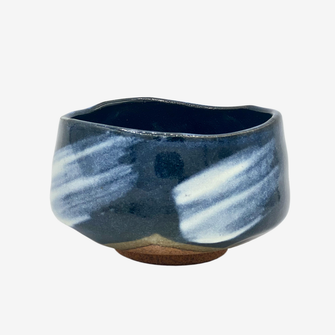 Brushstroke Blue Chawan - Japanese Matcha Bowl Matchaware Inoue Tea