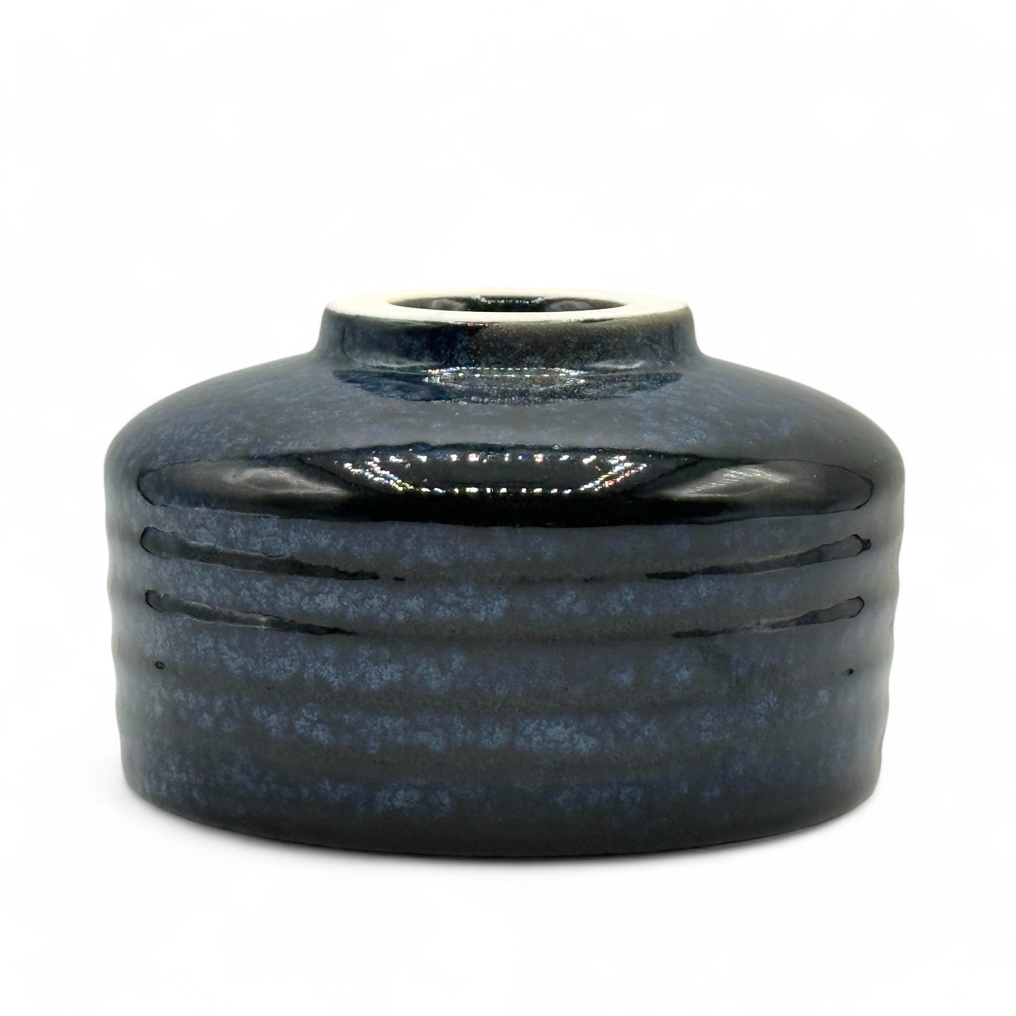 Ruri Kessho Blue Mino-yaki Chawan - Japanese Matcha Bowl