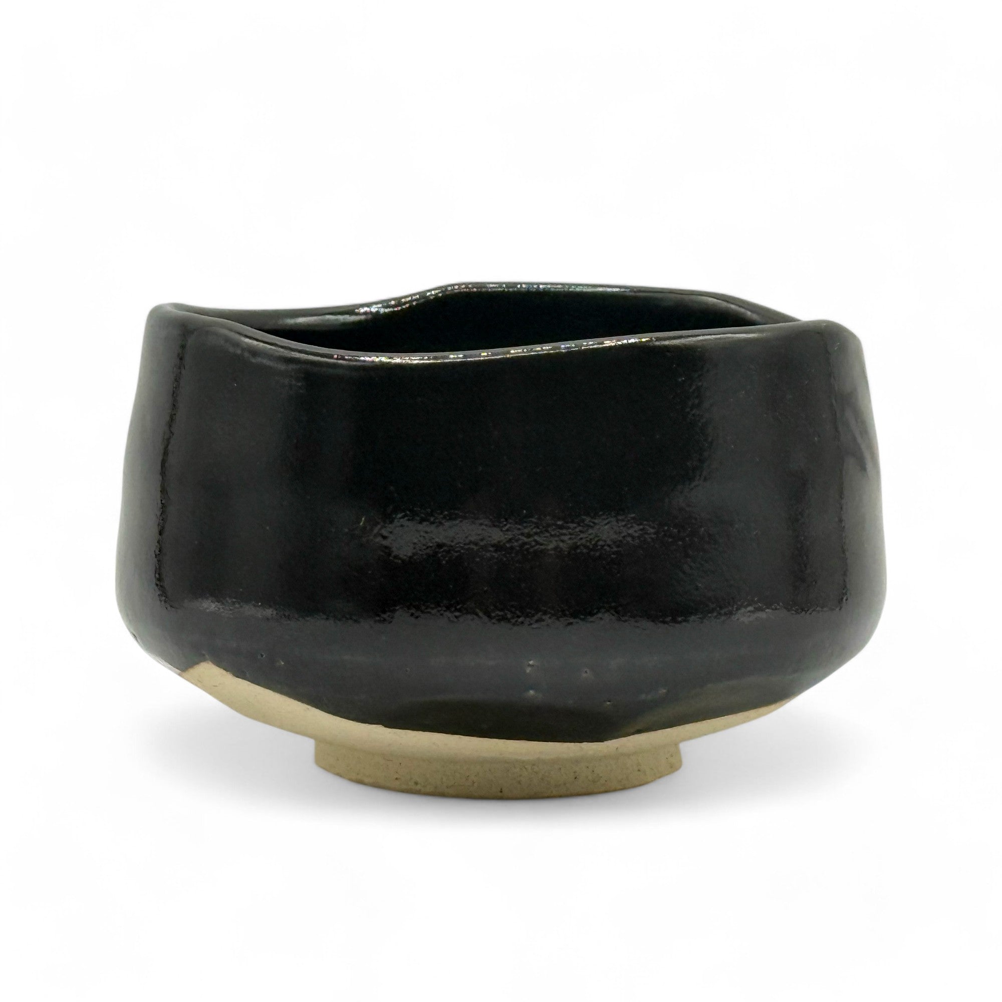 Isshiki Black Mino-yaki Chawan - Japanese Matcha Bowl