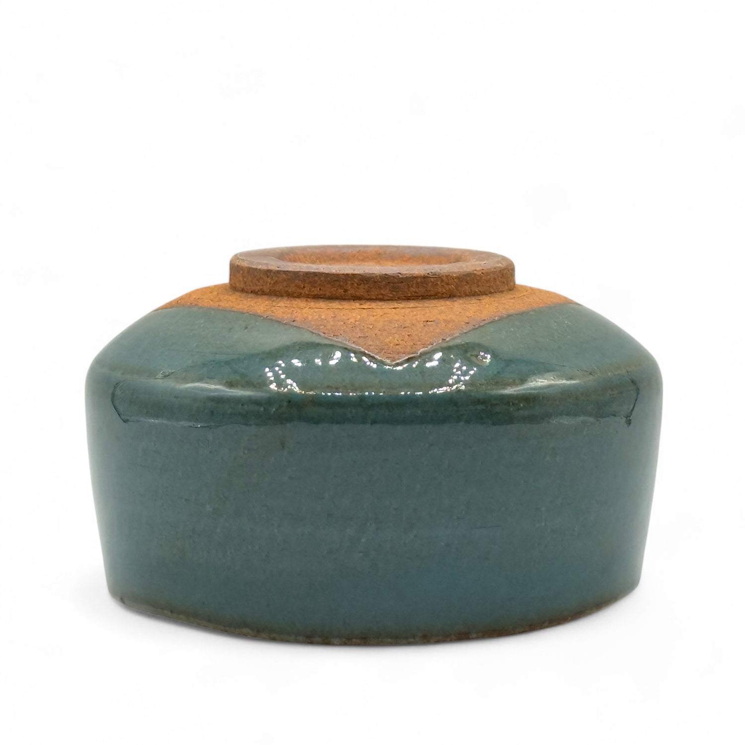 Takoizu Blue Mino-yaki Chawan - Japanese Matcha Bowl