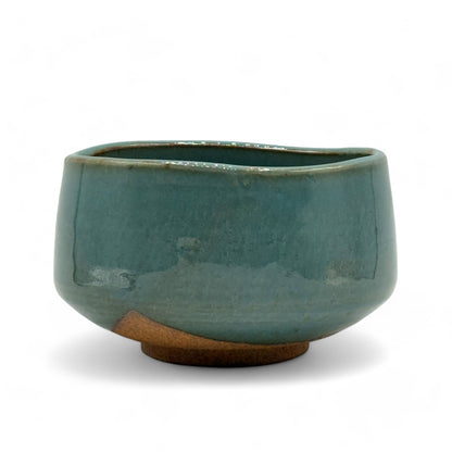 Takoizu Blue Mino-yaki Chawan - Japanese Matcha Bowl