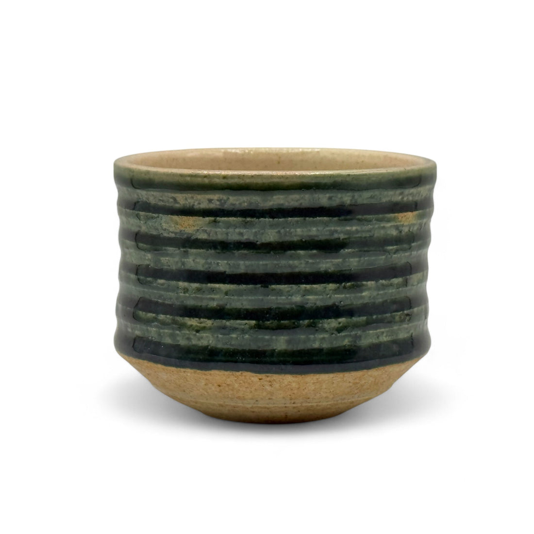 Kura Green Mino-yaki Chawan - Japanese Mini Matcha Bowl