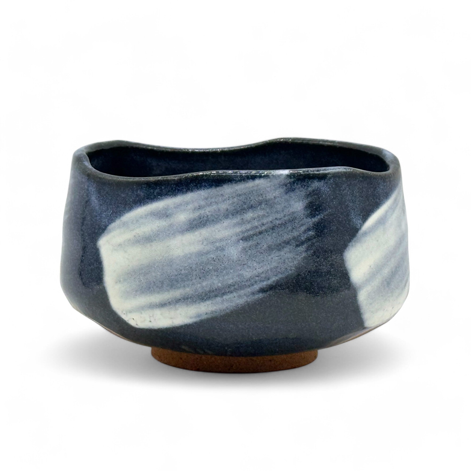 Seiyu Blue Mino-yaki Chawan - Japanese Matcha Bowl