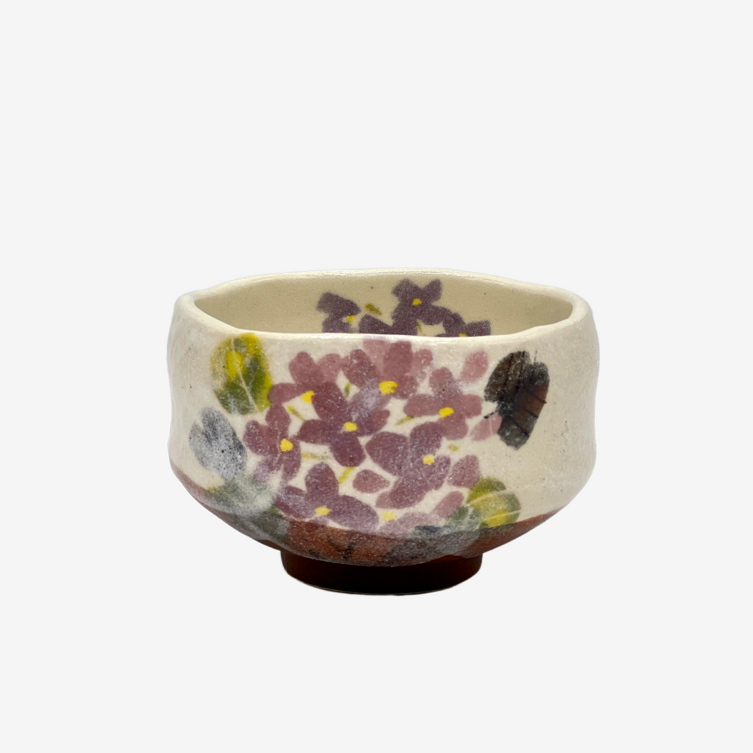 Hana Flower Beige Mini Chawan - Japanese Matcha Bowl Matchaware Inoue Tea