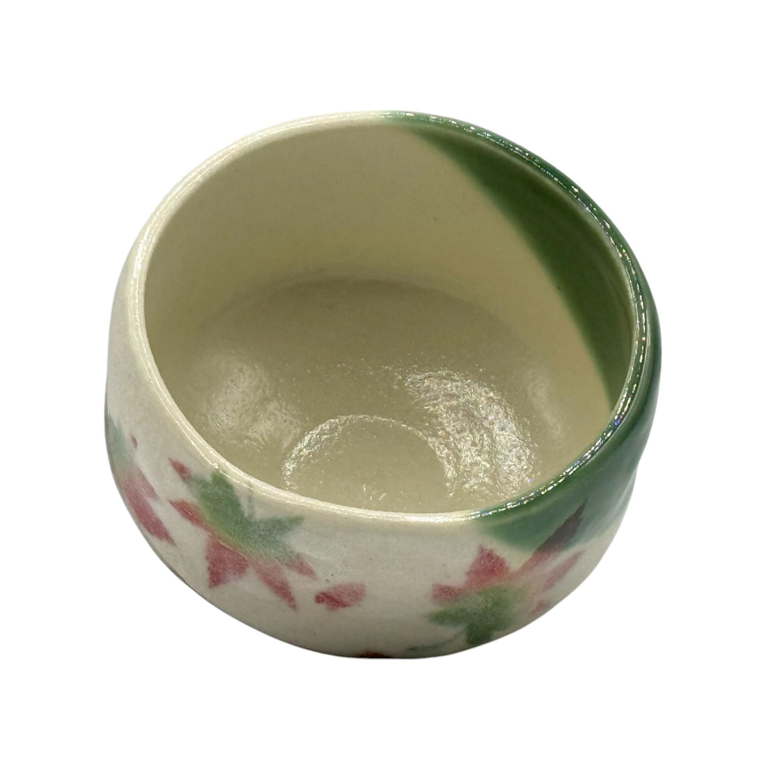 Forest Hana Beige Mino-yaki Chawan - Japanese Mini Matcha Bowl