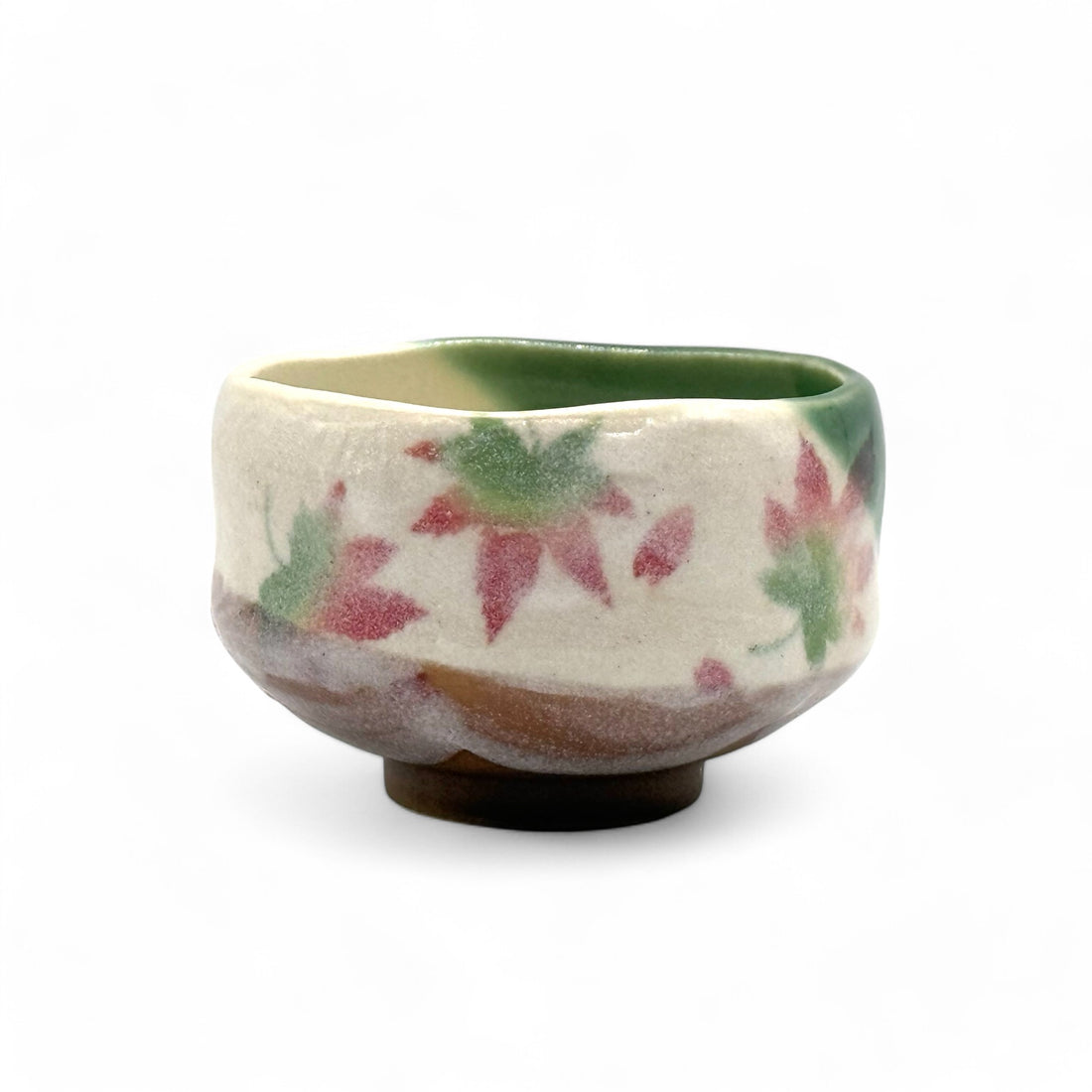 Forest Hana Beige Mino-yaki Chawan - Japanese Mini Matcha Bowl