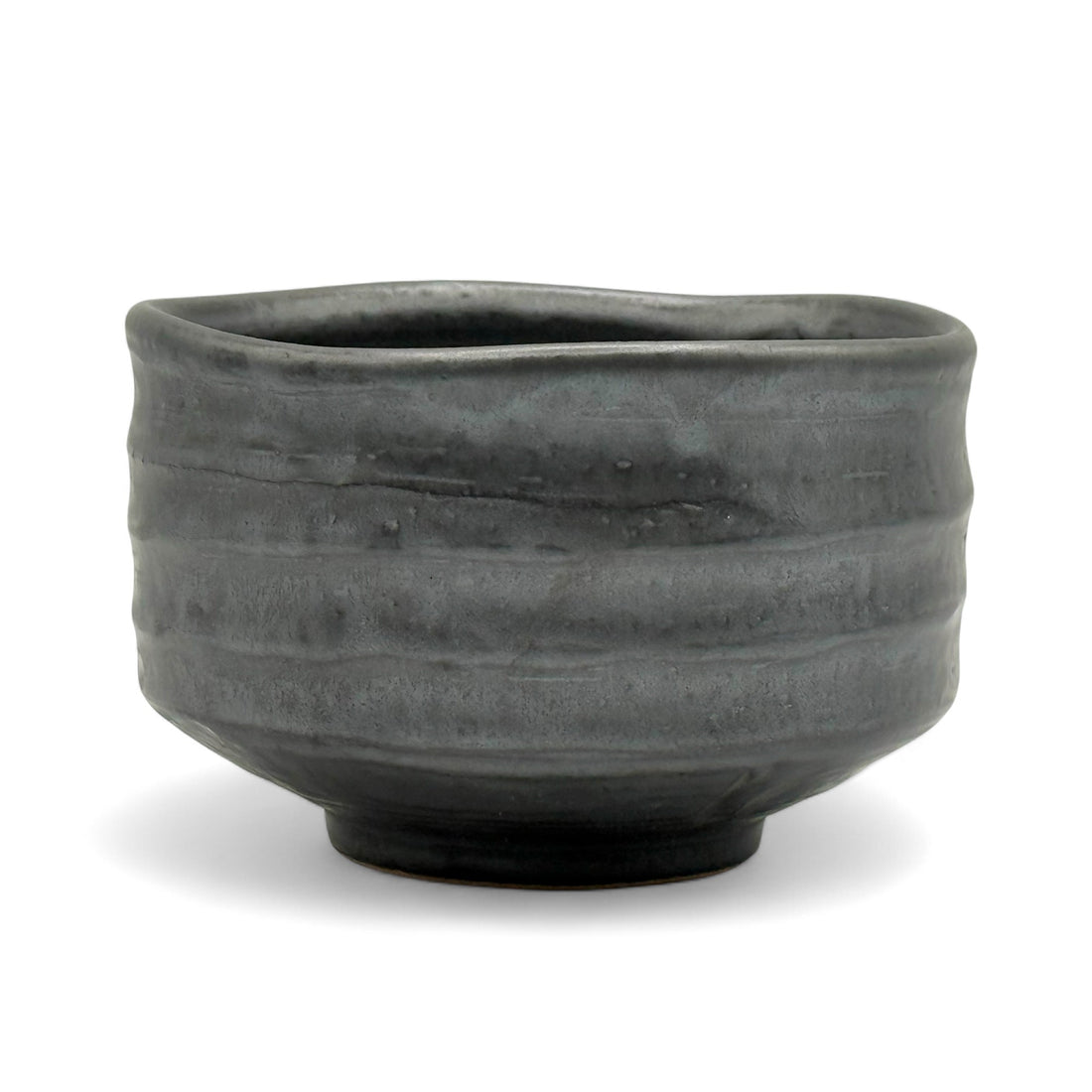 Sekitan Black Mino-yaki Chawan - Japanese Matcha Bowl