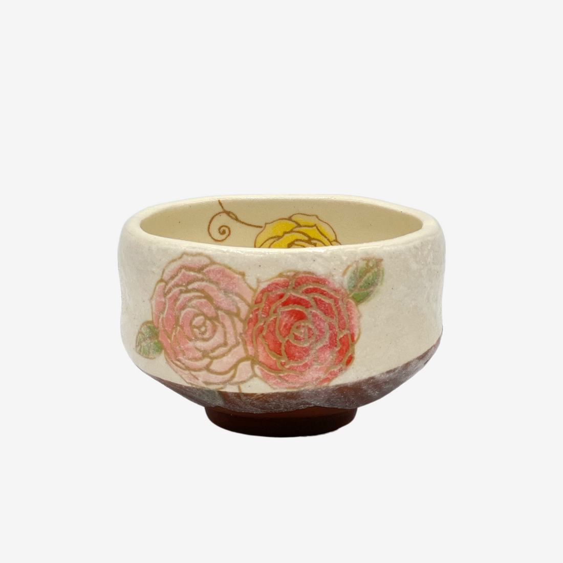 Natsu Hana Beige Mini Chawan - Japanese Matcha Bowl Matchaware Inoue Tea