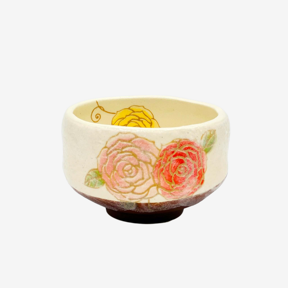 Natsu Hana Beige Mini Chawan - Japanese Matcha Bowl Matchaware Inoue Tea