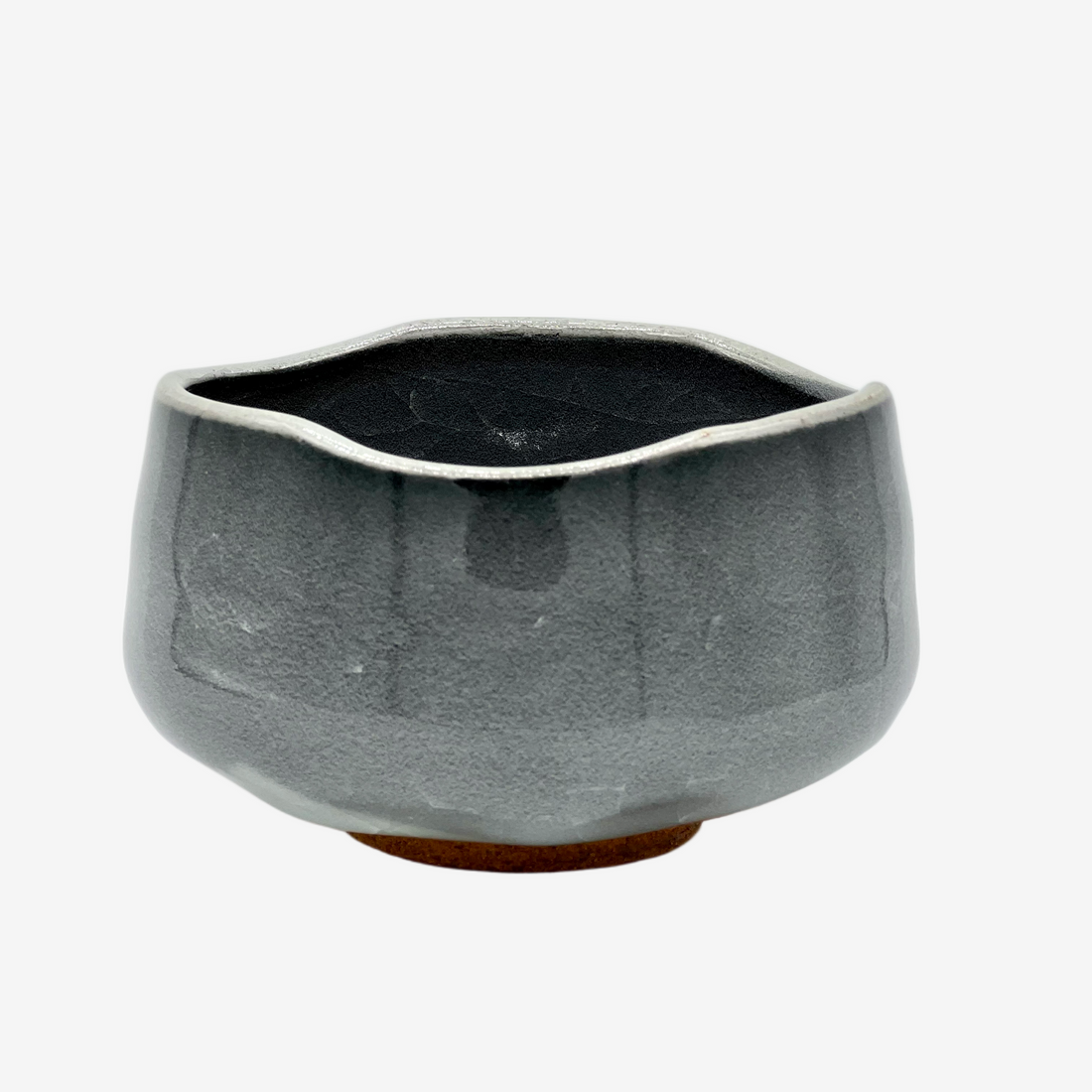 Kaminari Gray Chawan - Japanese Matcha Bowl Matchaware Inoue Tea