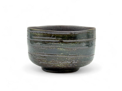 Numachi Green Mino-yaki Chawan - Japanese Matcha Bowl