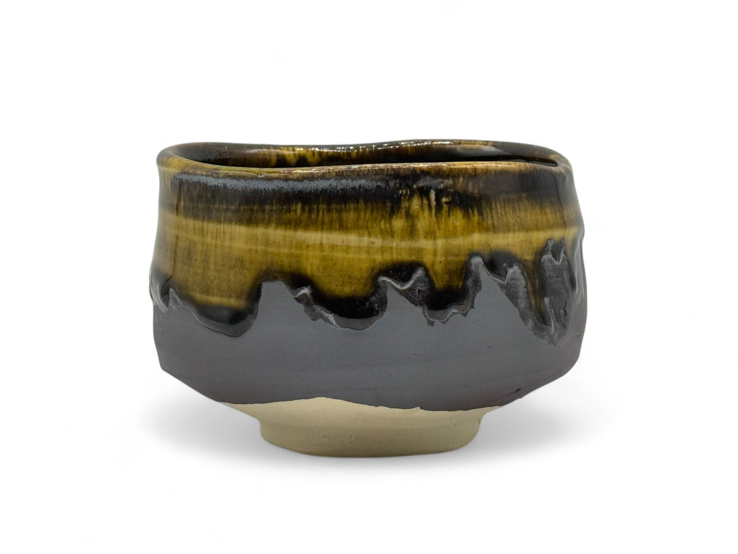 Hiwasabi Kuro Black Mino-yaki Chawan - Japanese Matcha Bowl