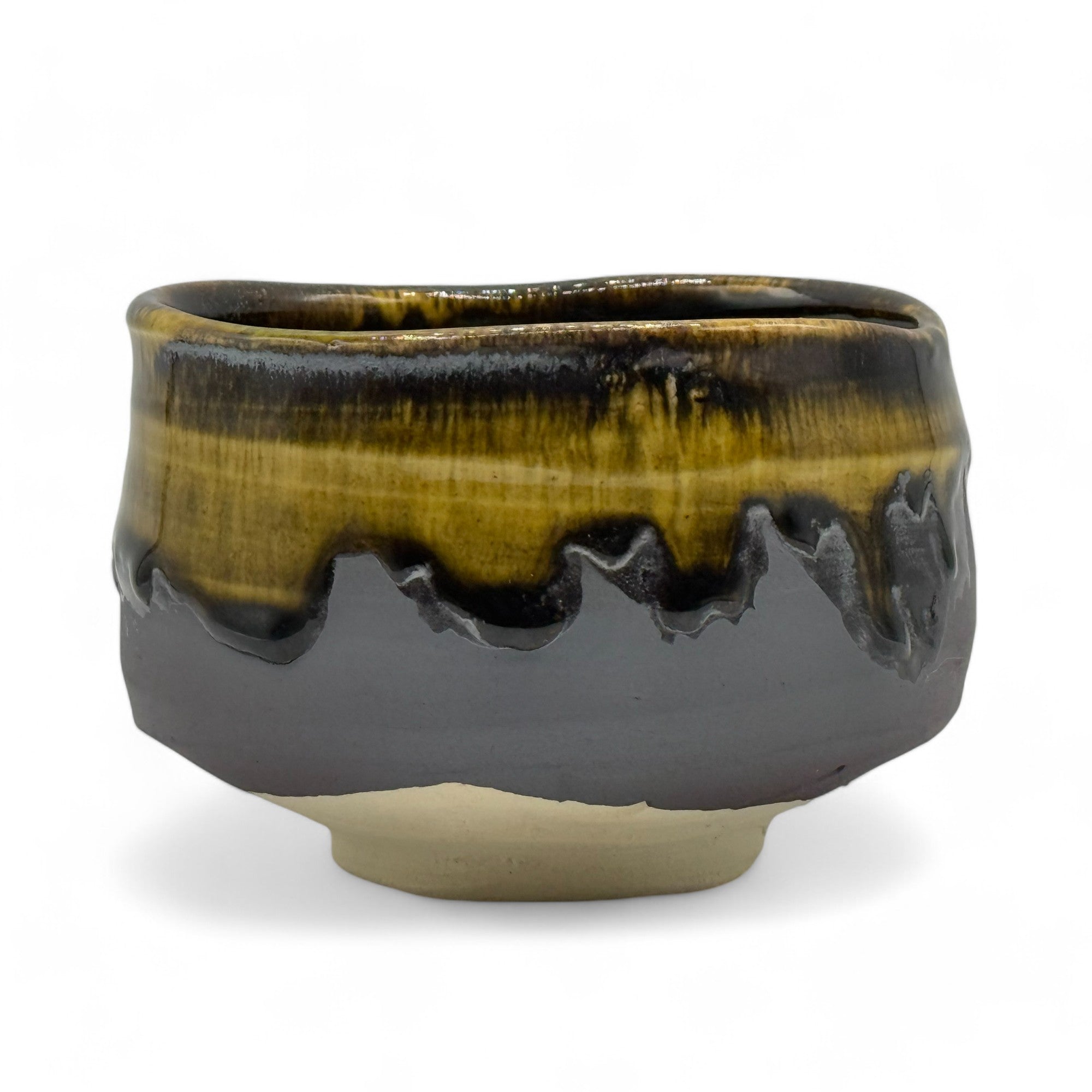 Hiwasabi Kuro Black Mino-yaki Chawan - Japanese Matcha Bowl