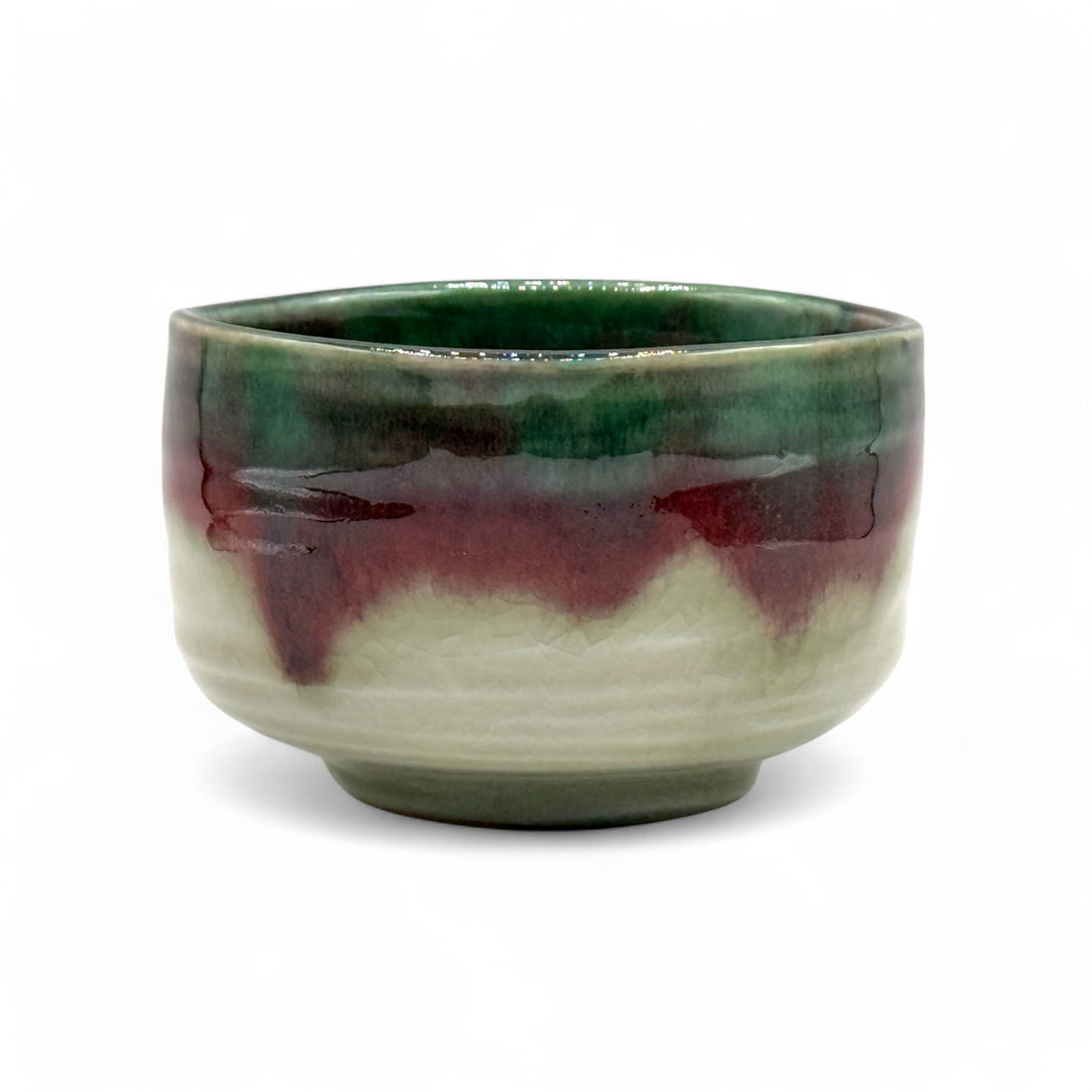 Toho Shinsa Celadon Green Mino-yaki Chawan - Japanese Matcha Bowl