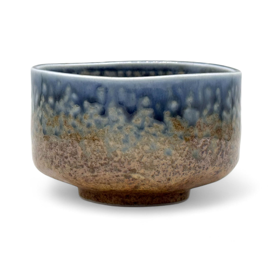 Sunaji Ainagashi Brown Mino-yaki Chawan - Japanese Matcha Bowl