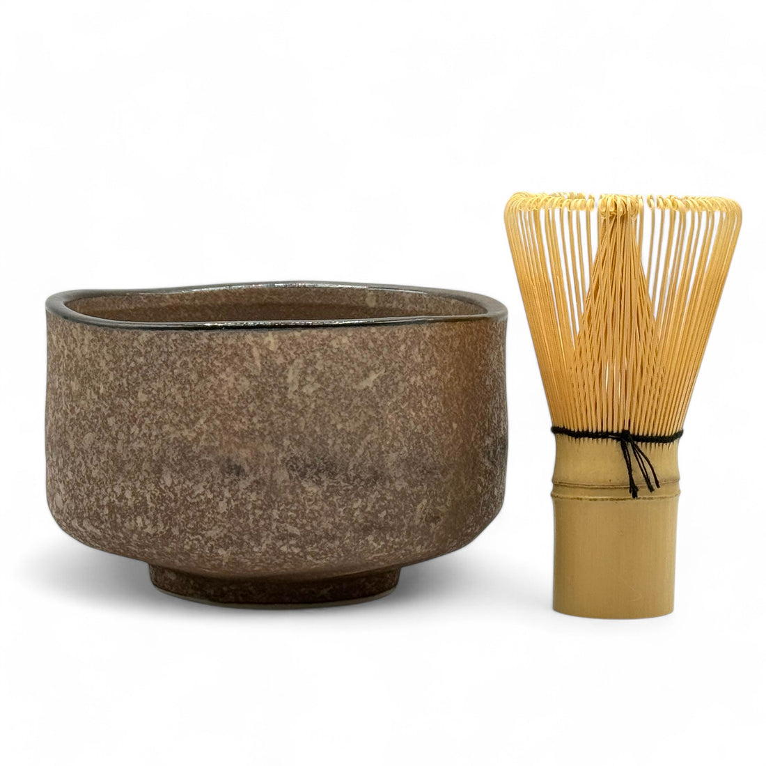 Kumagai Brown Mino-yaki Chawan Set - Japanese Matcha Bowl