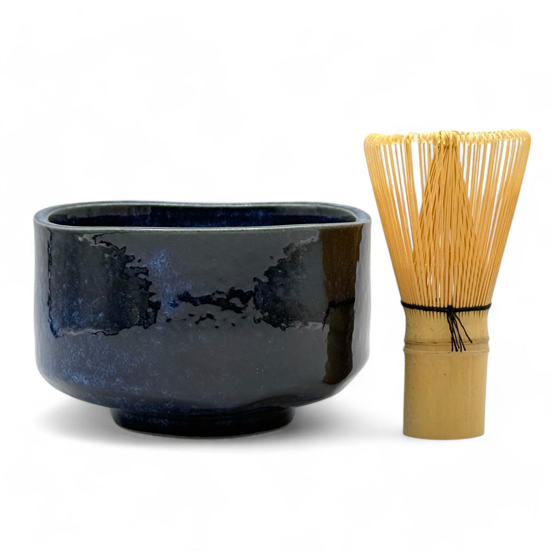 Ginga Blue Mino-yaki Chawan Set - Japanese Matcha Bowl