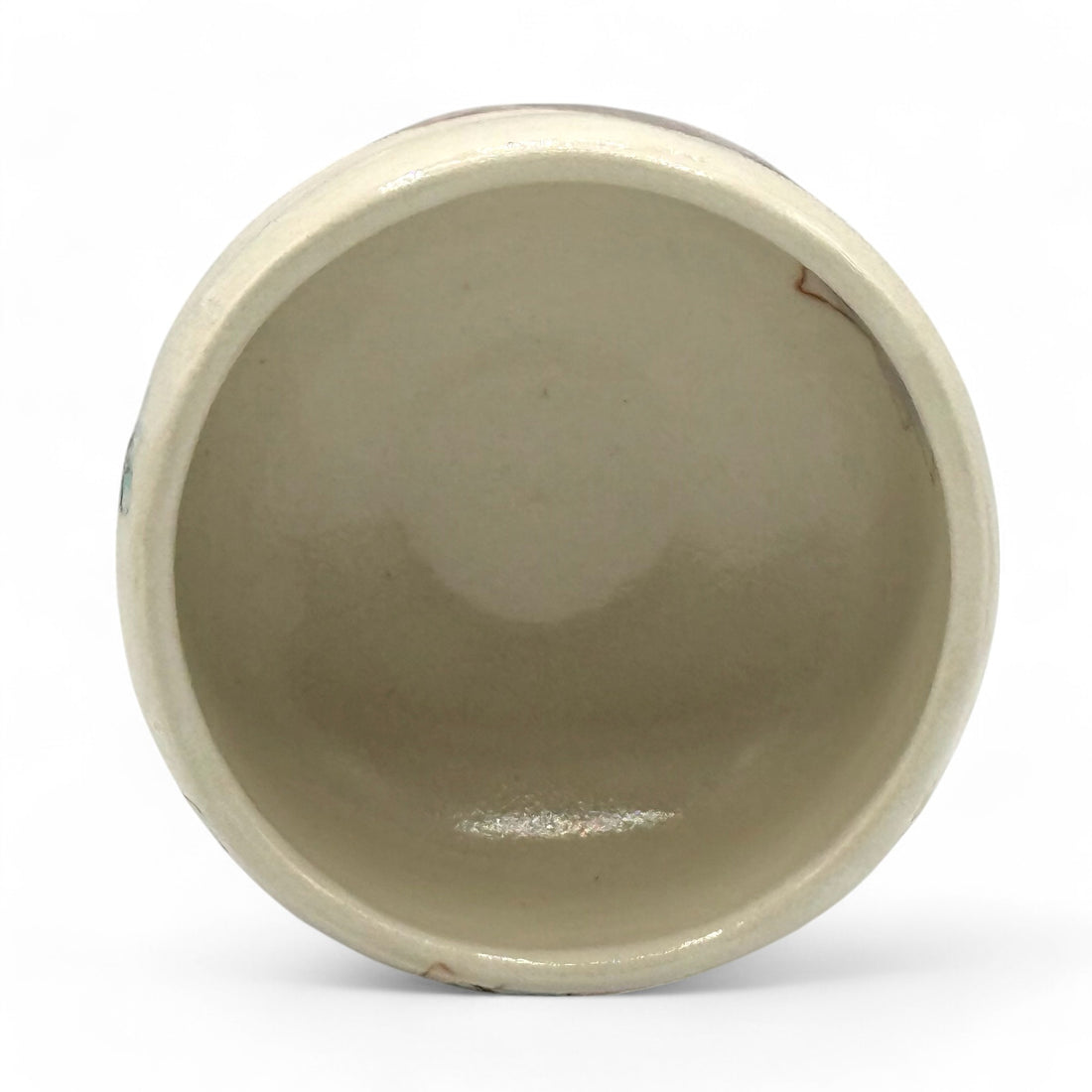 Keiko Hana Beige Mino-yaki Chawan - Japanese Mini Matcha Bowl