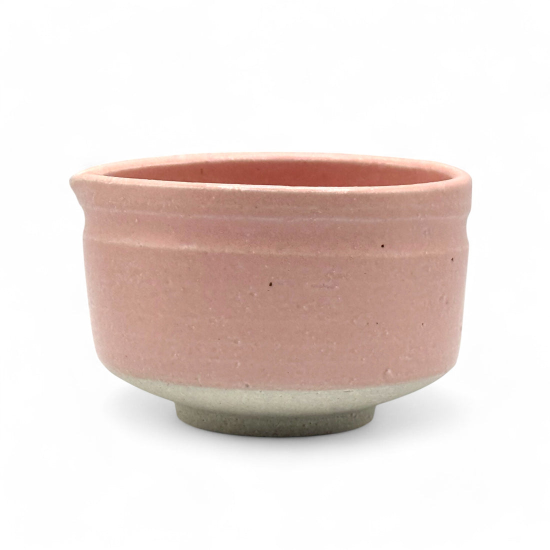 Momo Pink Kataguchi Mino-yaki Chawan - Japanese Matcha Bowl