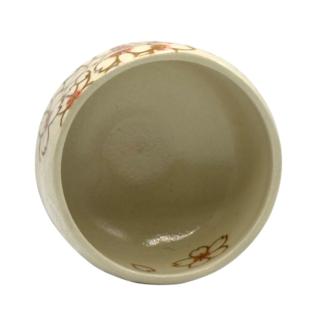 Hitomi Sakura Beige Mino-yaki Chawan - Japanese Mini Matcha Bowl