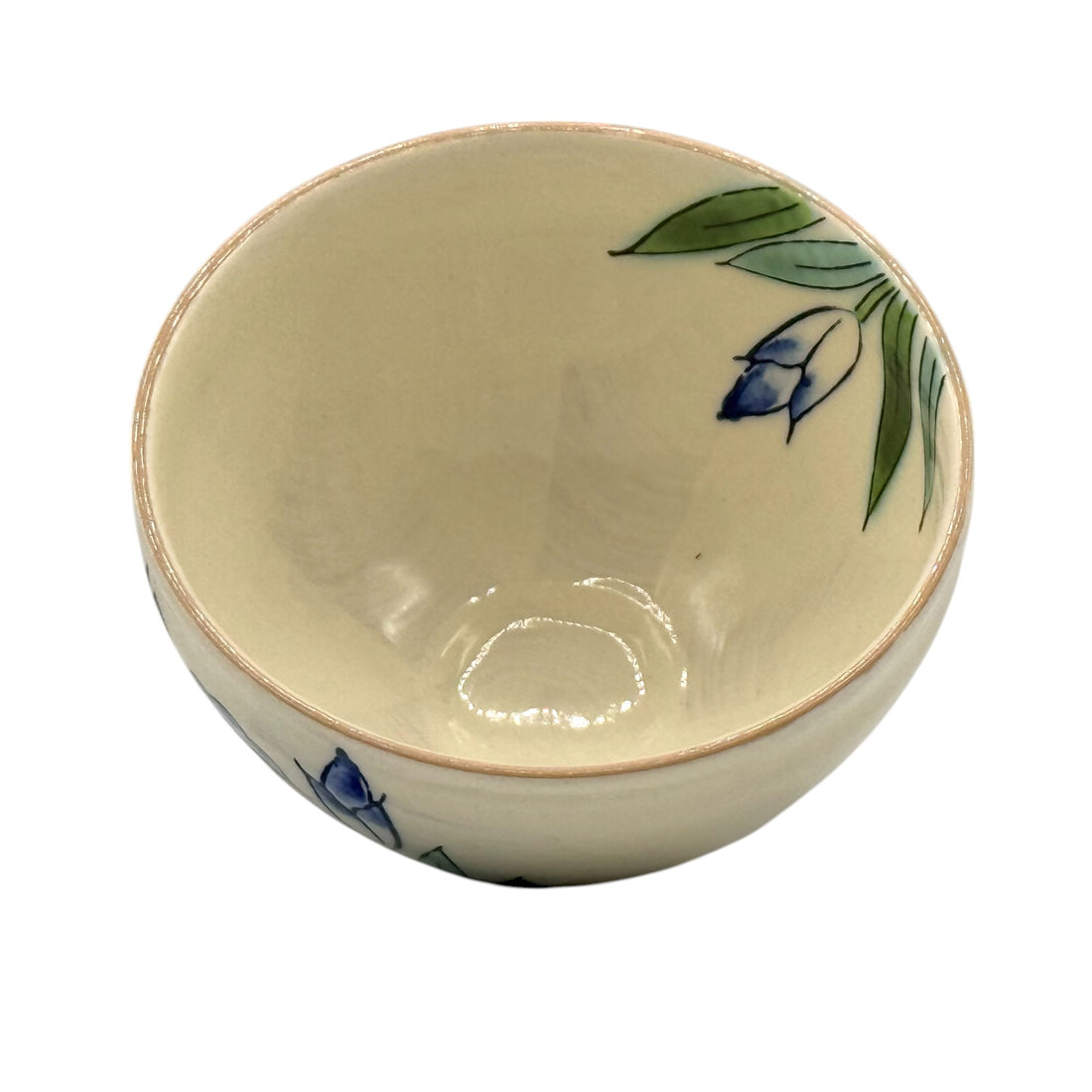 Satsuki Ayame White Mino-yaki Ido Chawan - Japanese Mini Matcha Bowl