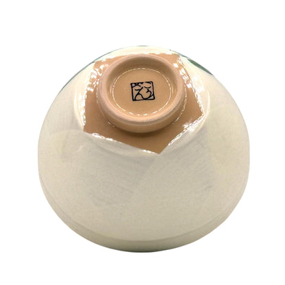 Satsuki Ayame White Mino-yaki Ido Chawan - Japanese Mini Matcha Bowl