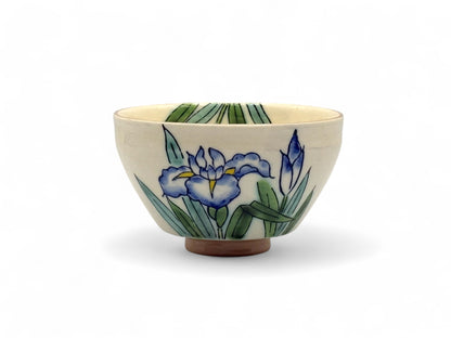 Satsuki Ayame White Mino-yaki Ido Chawan - Japanese Mini Matcha Bowl