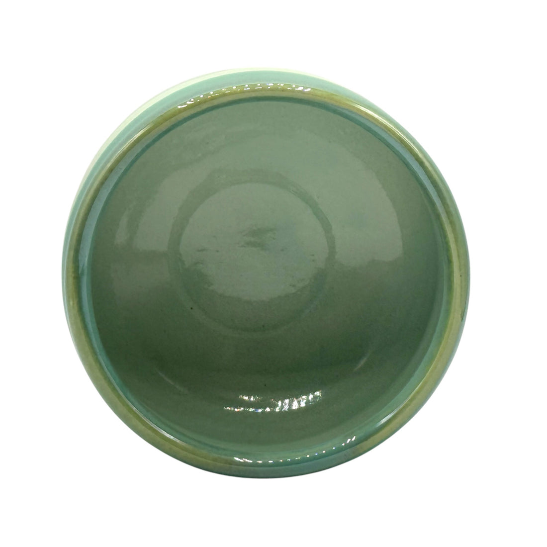 Hitogama Hiwa Green Mino-yaki Chawan - Japanese Matcha Bowl