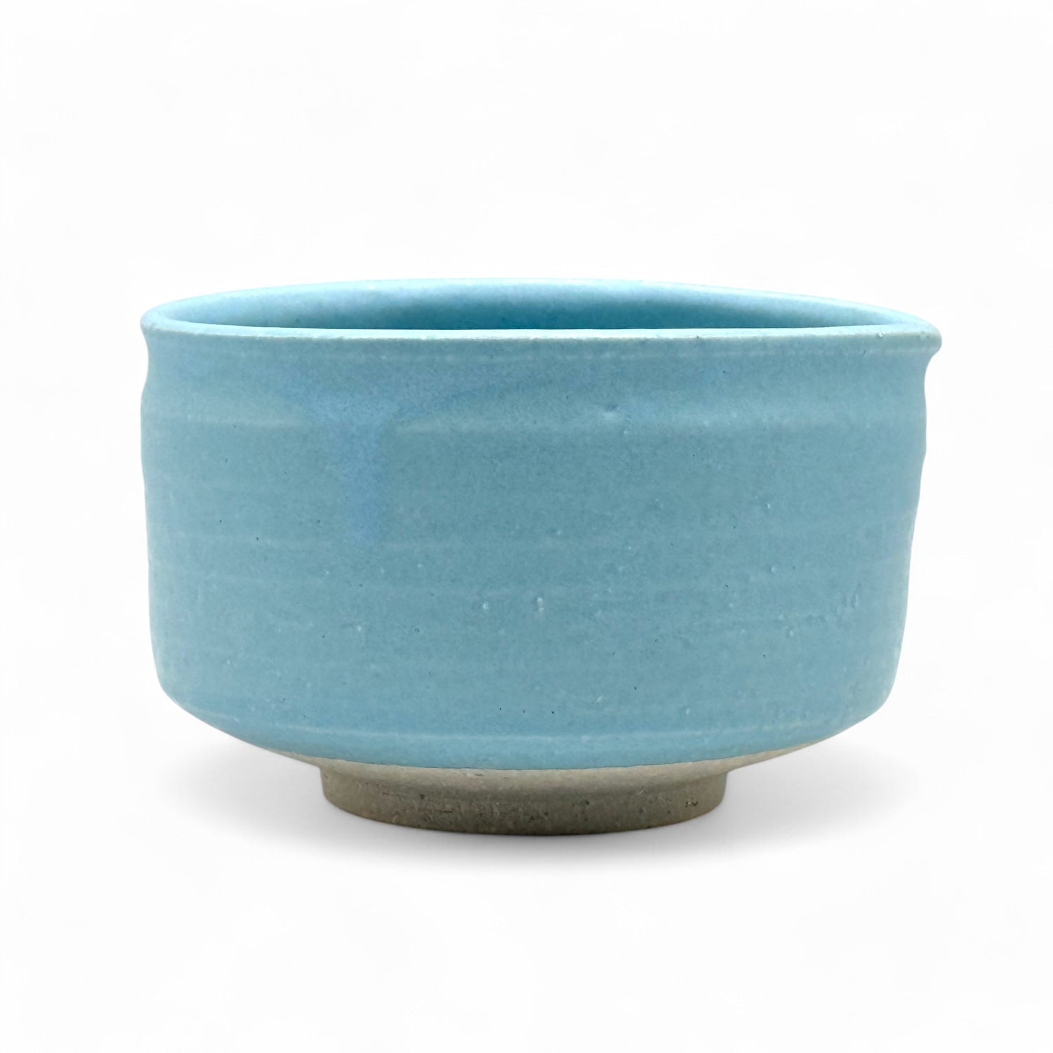 Sora Sky Blue Kataguchi Mino-yaki Chawan - Japanese Matcha Bowl