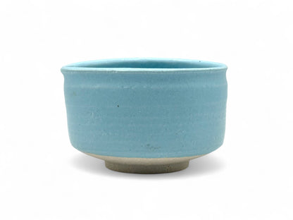 Sora Sky Blue Kataguchi Mino-yaki Chawan - Japanese Matcha Bowl