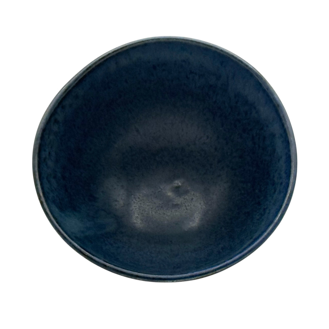 Shinko Blue Polka Dot Mino-yaki Ido Chawan - Japanese Mini Matcha Bowl