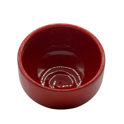 Showa Red Mino-yaki Chawan by Shotoen - Japanese Matcha Bowl