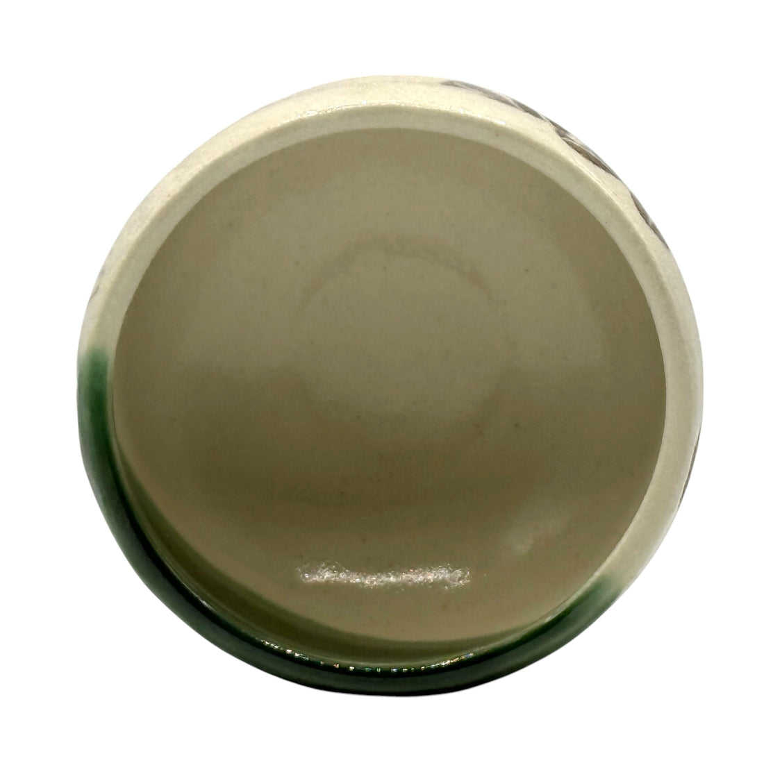 Ogi Green Leaves Mino-yaki Chawan - Japanese Mini Matcha Bowl