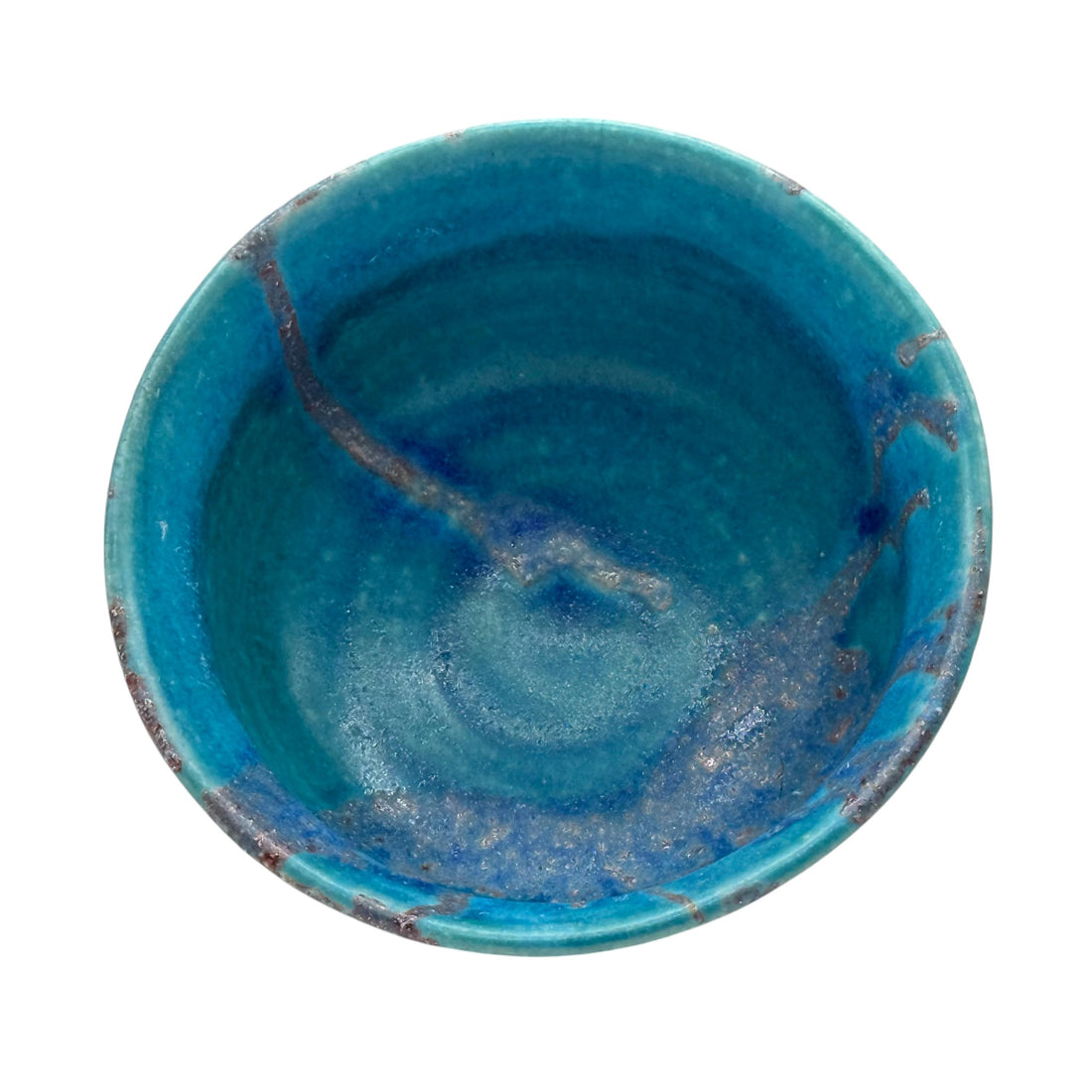 Tsuyukusa Blue Shigaraki-yaki Chawan - Japanese Matcha Bowl