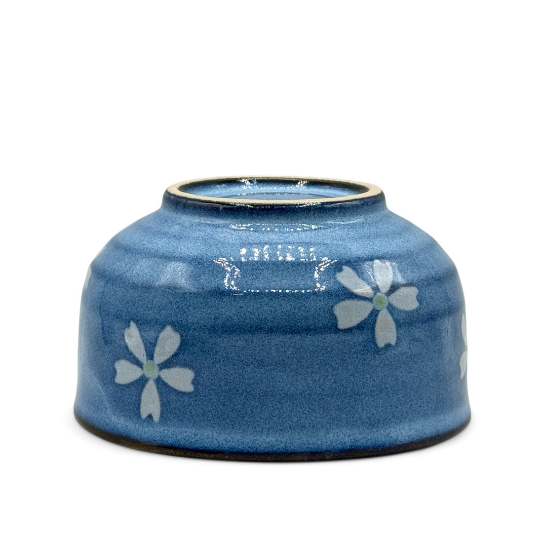 Kinyo Sakura Blue Seto-yaki Chawan - Japanese Matcha Bowl