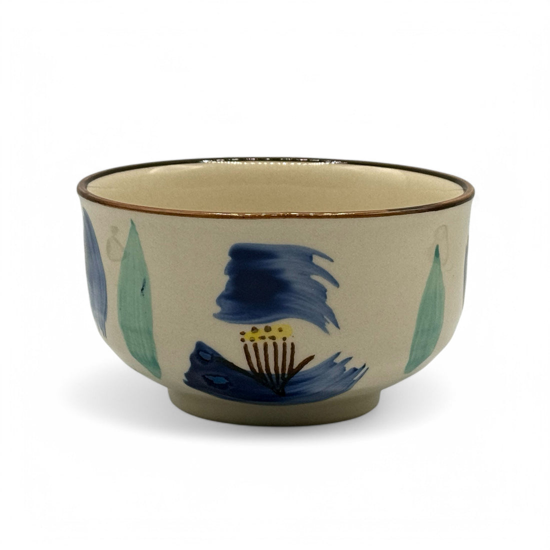 Aoi Mizu no Hana Beige Seto-yaki Chawan - Japanese Matcha Bowl