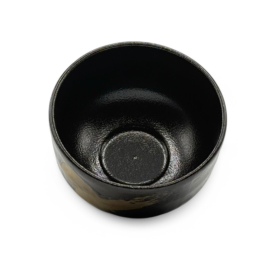 Kurogane Hake Black Mino-yaki Chawan by Genji - Japanese Matcha Bowl