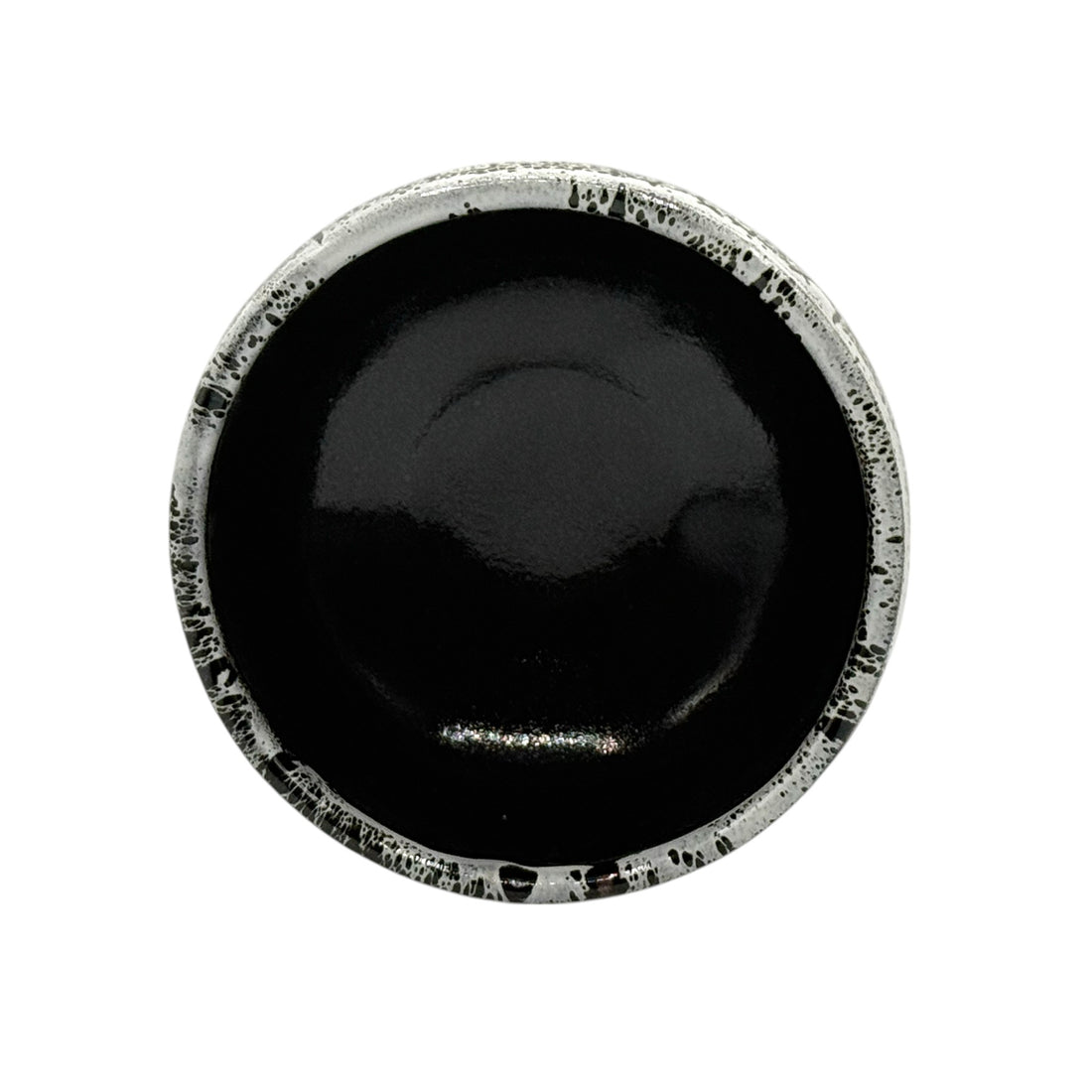Tenmoku Shirasagashi Black Mino-yaki Chawan - Japanese Matcha Bowl