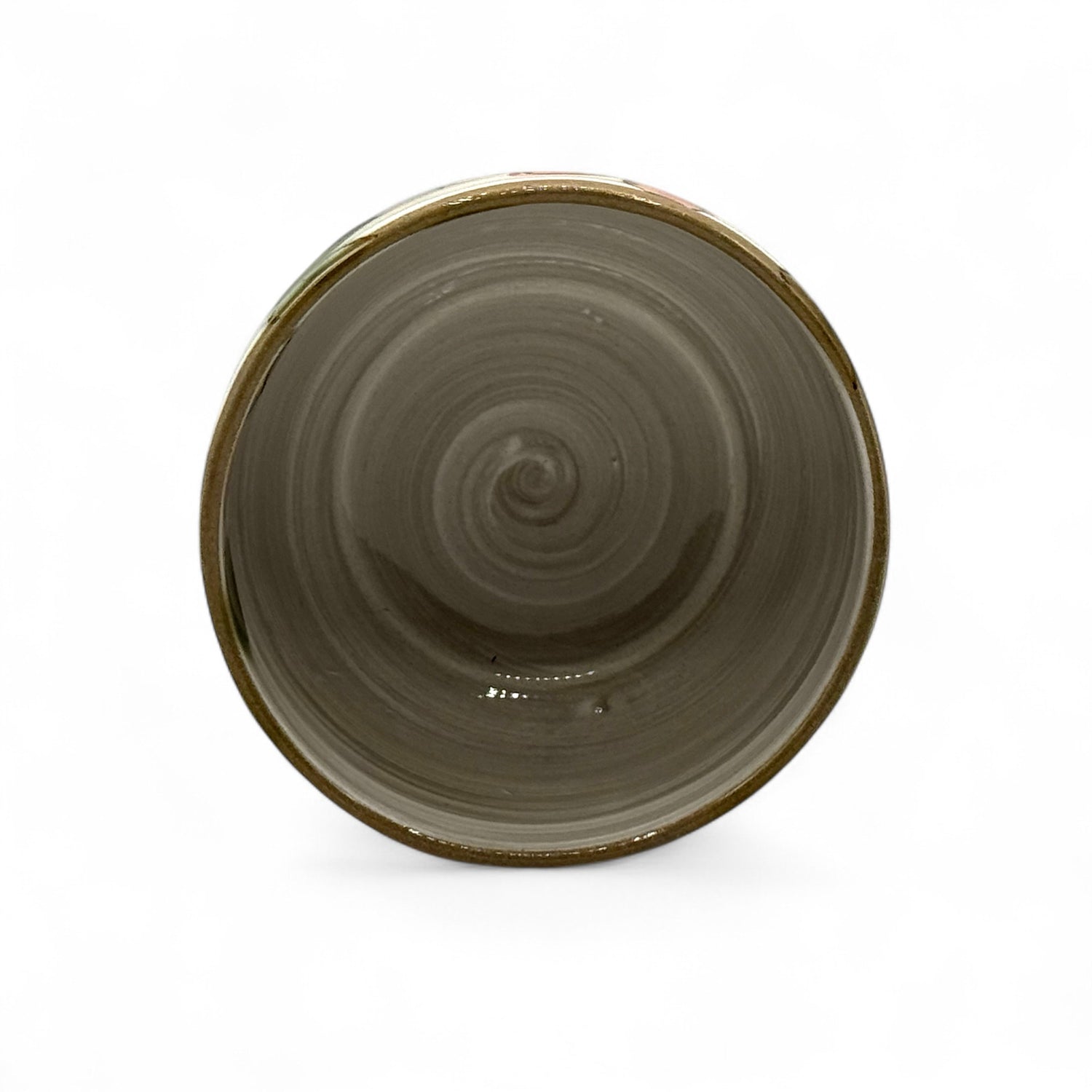 Cherry Red Blossom Garden Mino-yaki Chawan - Japanese Matcha Bowl