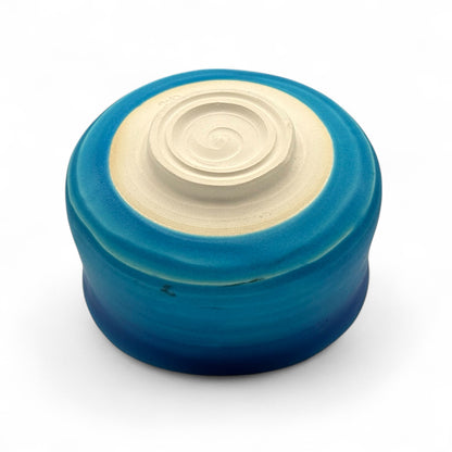 Toruko Glaze Blue Mino-yaki Chawan - Japanese Matcha Bowl