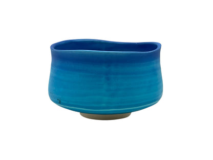 Toruko Glaze Blue Mino-yaki Chawan - Japanese Matcha Bowl