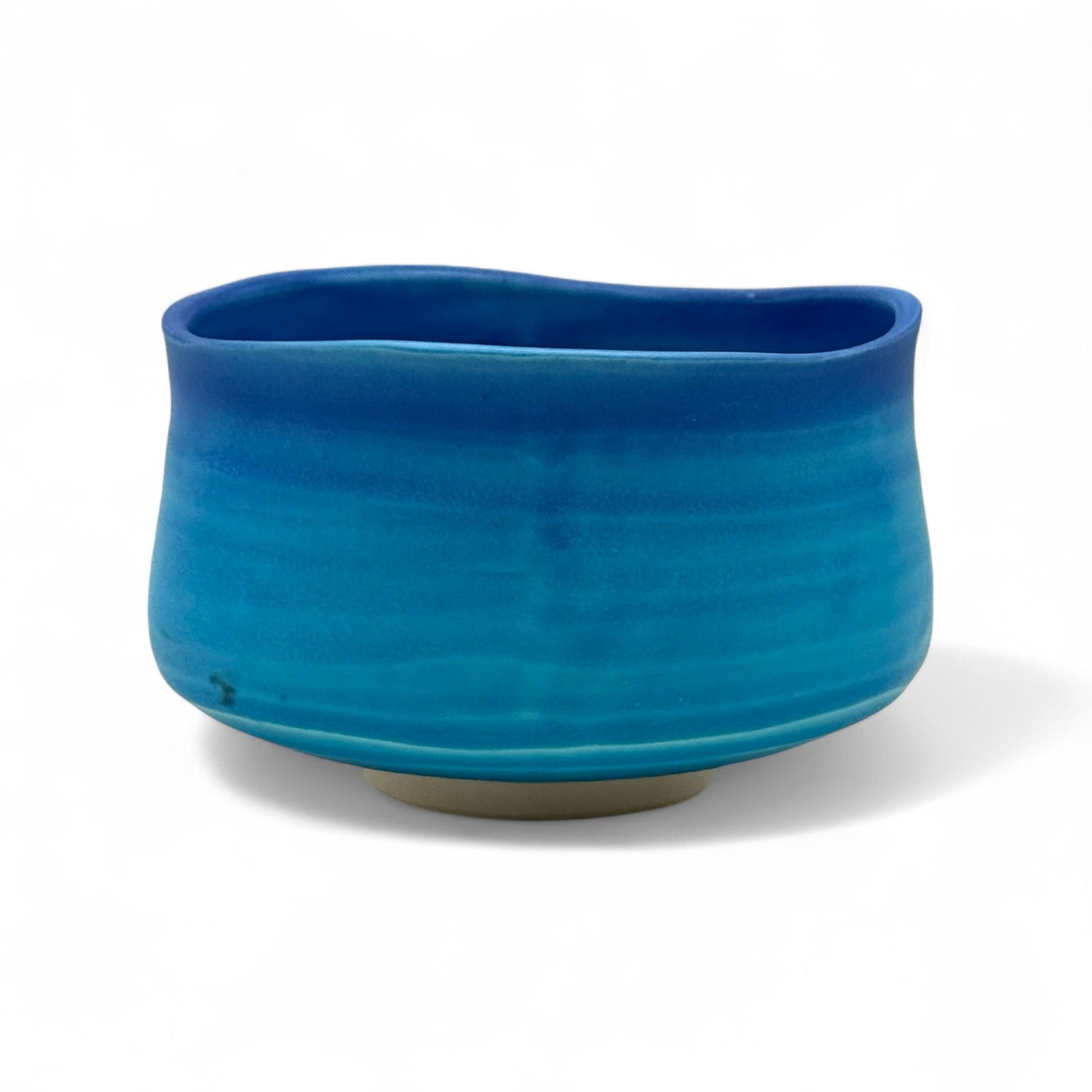 Toruko Glaze Blue Mino-yaki Chawan - Japanese Matcha Bowl