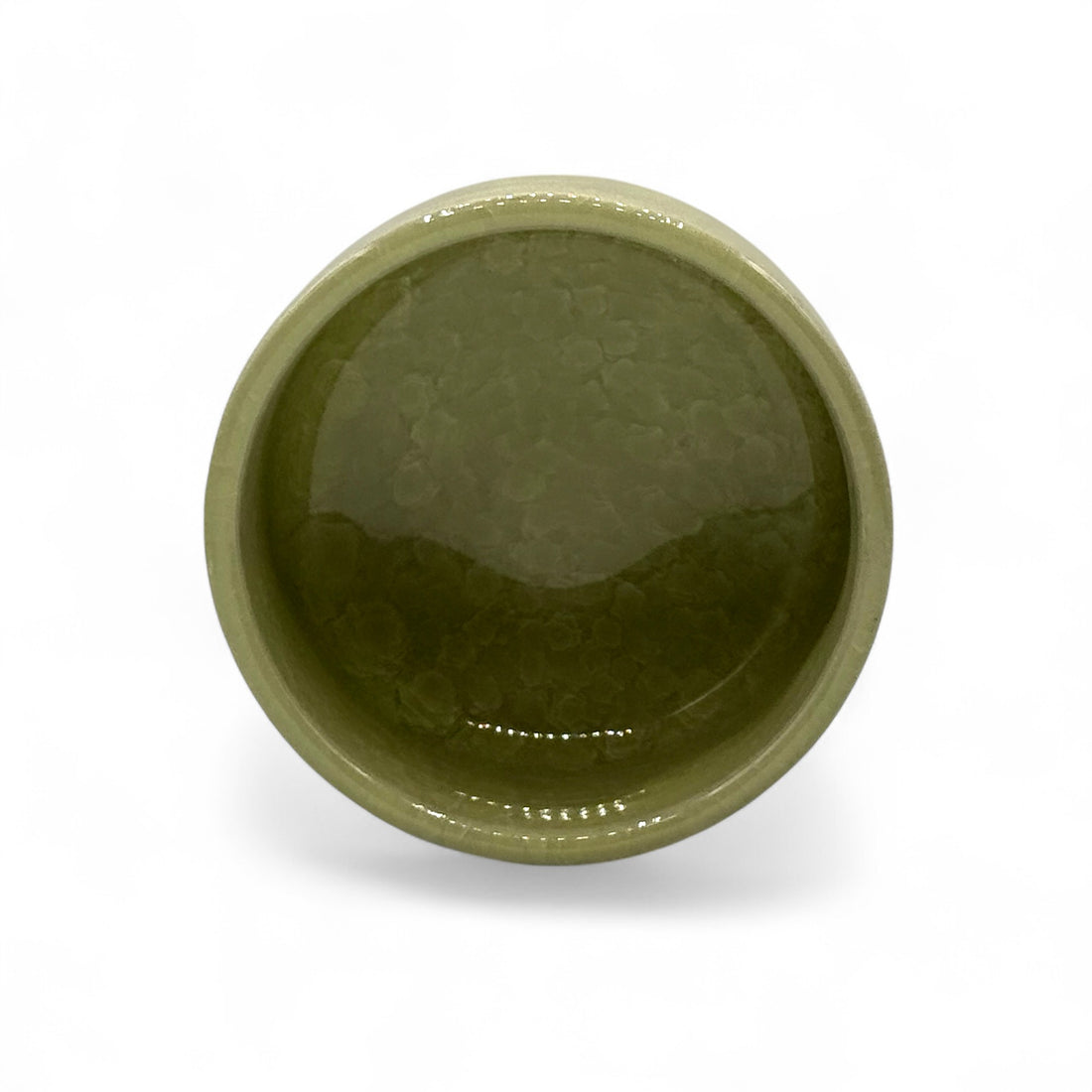 Kanyu Green Celadon Glaze Mino-yaki Chawan - Japanese Matcha Bowl