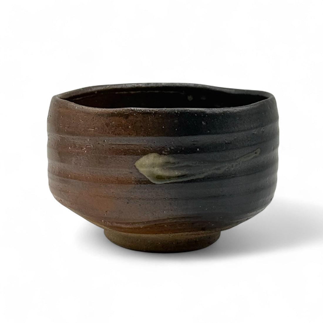 Kuro Fuki Bizen Brown Mino-yaki Chawan - Japanese Matcha Bowl