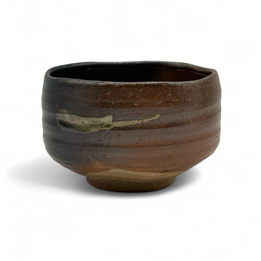 Kuro Fuki Bizen Brown Mino-yaki Chawan - Japanese Matcha Bowl