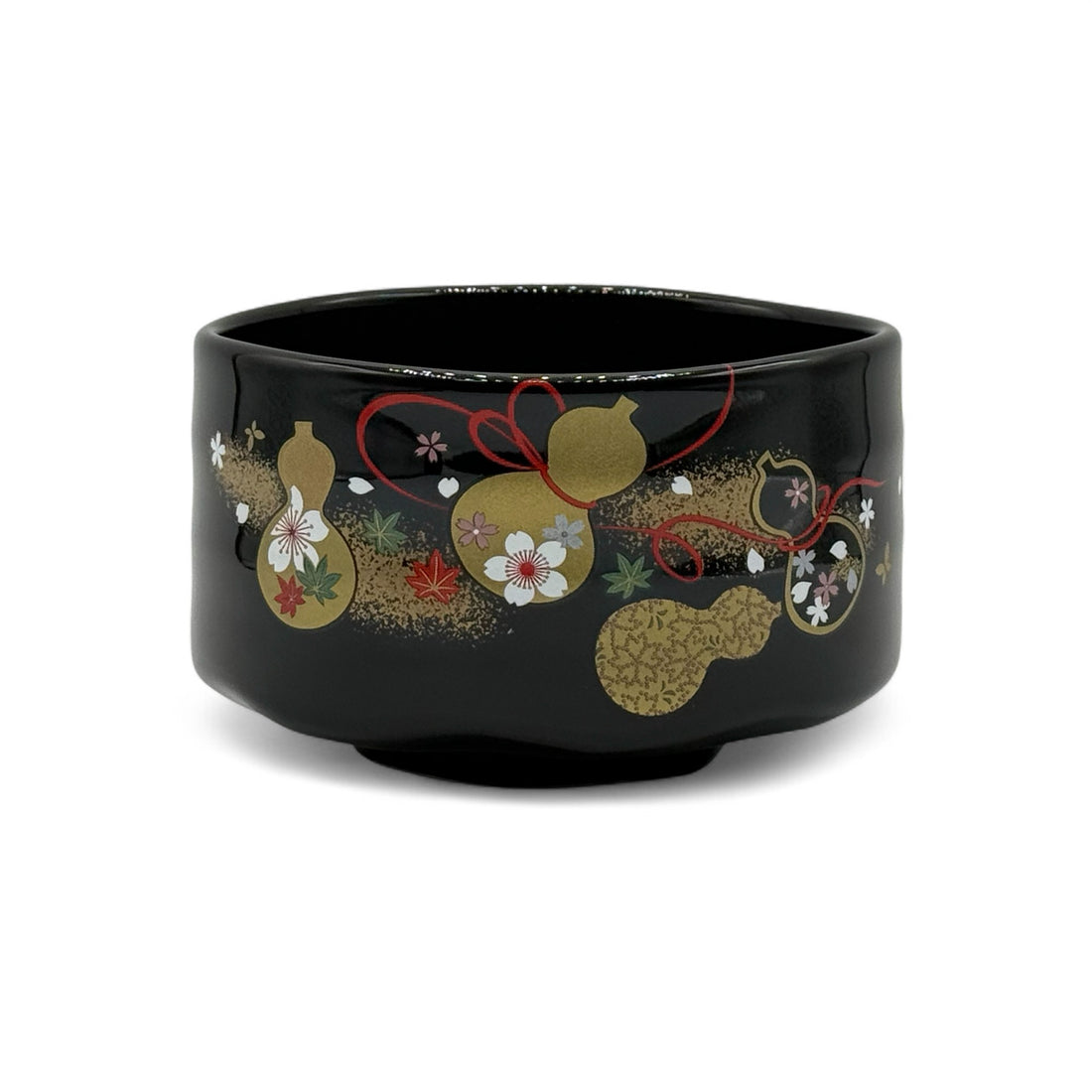 Shoko En Black Mino-yaki Chawan - Japanese Matcha Bowl