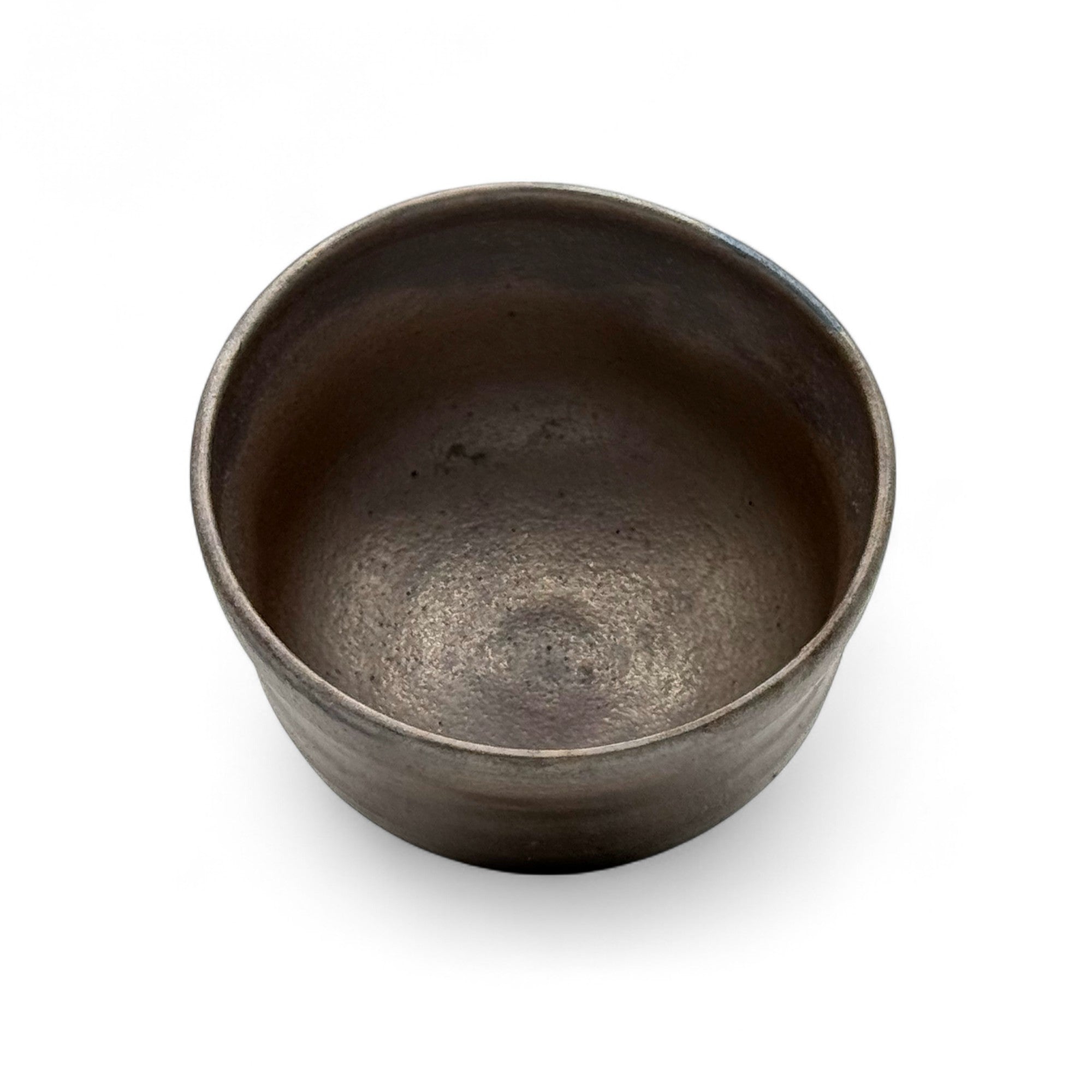 Karakane Rustic Brown Shigaraki-yaki Chawan - Japanese Matcha Bowl