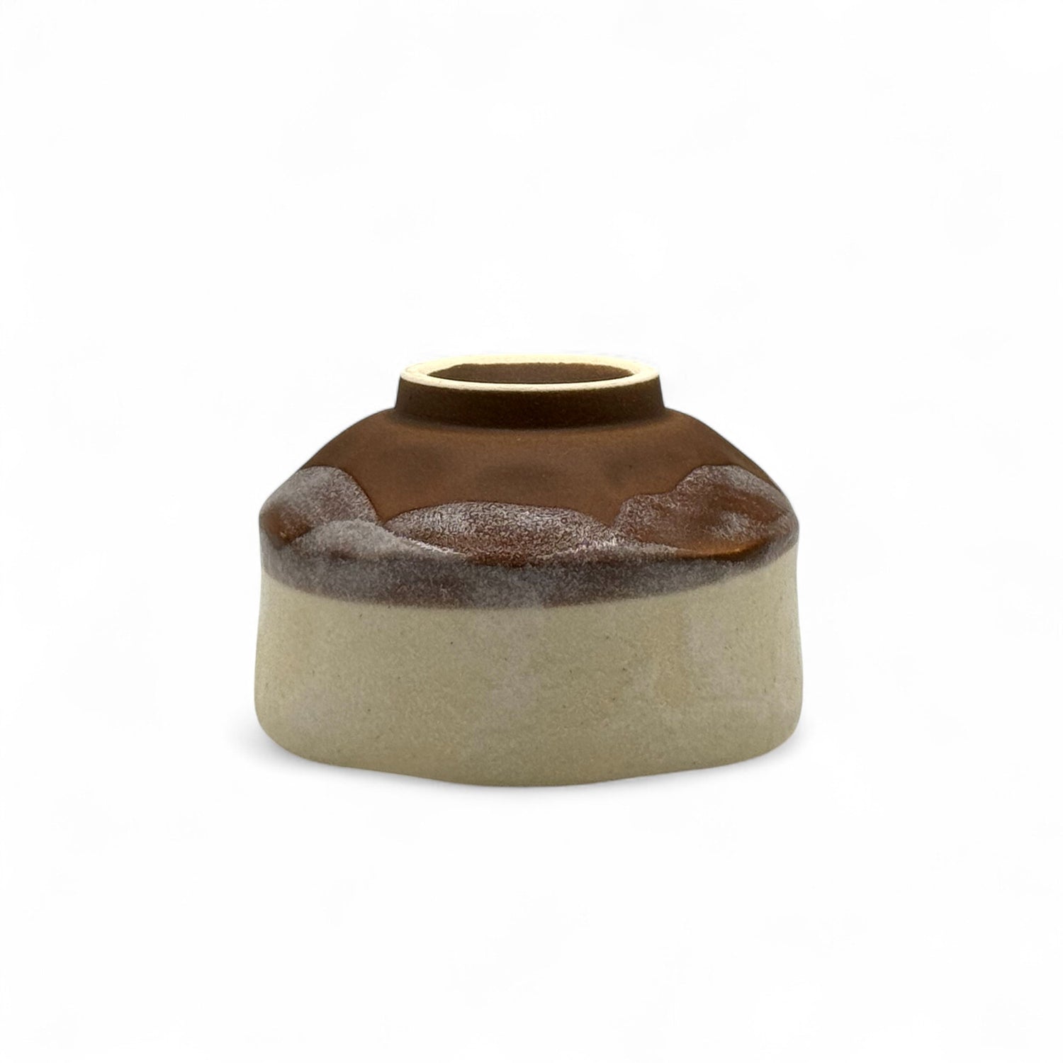 Panda Beige Mino-yaki Chawan - Japanese Mini Matcha Bowl