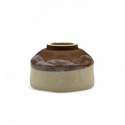 Panda Beige Mino-yaki Chawan - Japanese Mini Matcha Bowl