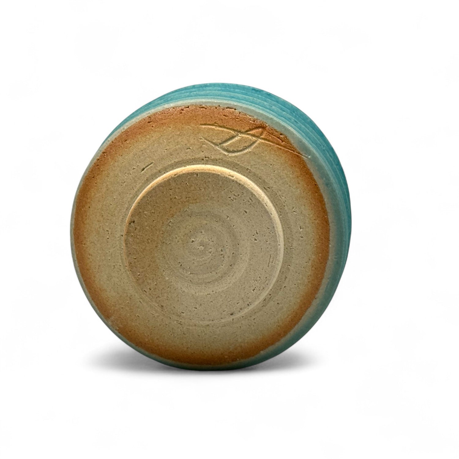 Toruko Namako Blue Mino-yaki Chawan - Japanese Matcha Bowl